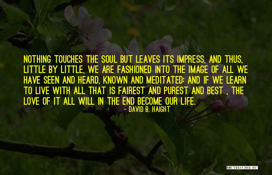 Learn Love Live Life Quotes By David B. Haight