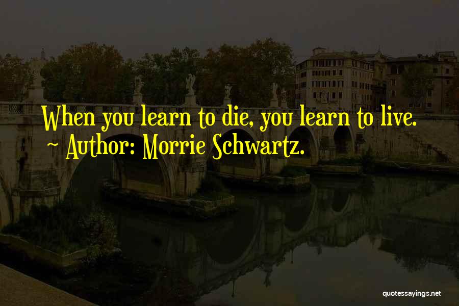 Learn To Live Happy Quotes By Morrie Schwartz.