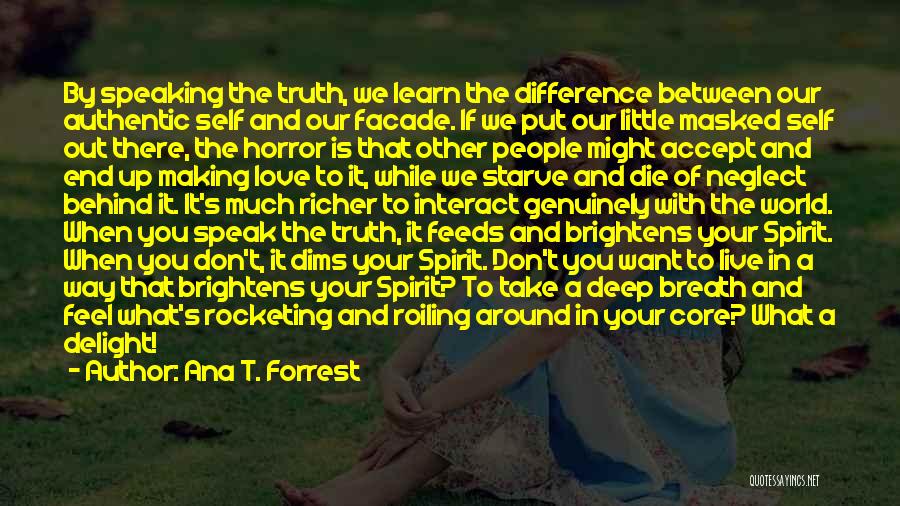 Learn To Speak Up Quotes By Ana T. Forrest