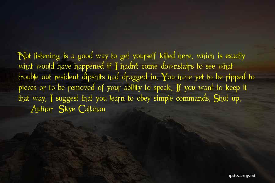 Learn To Speak Up Quotes By Skye Callahan
