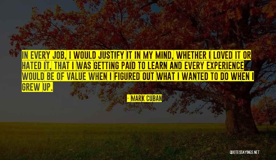 Learn To Value Yourself Quotes By Mark Cuban