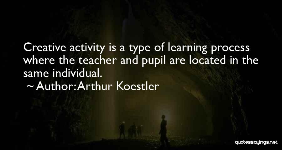 Learning And Creativity Quotes By Arthur Koestler