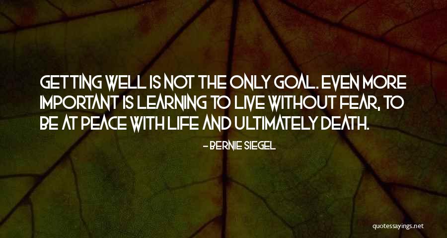 Learning And Death Quotes By Bernie Siegel Learning And Death Quotes By Bernie Siegel
