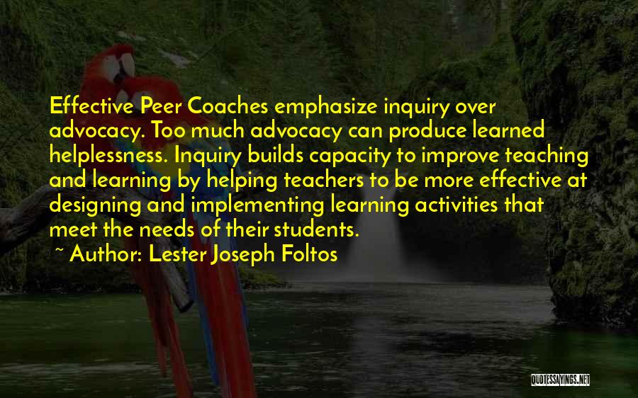 Learning And Implementing Quotes By Lester Joseph Foltos