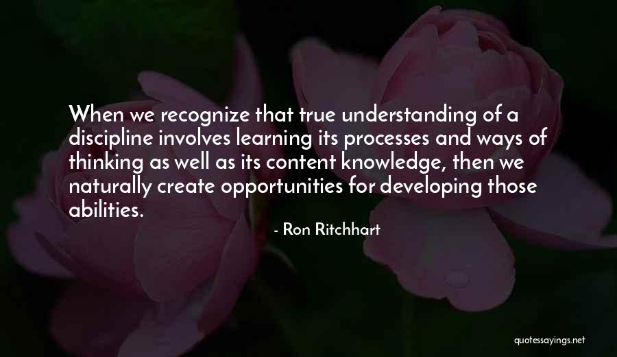 Learning And Knowledge Quotes By Ron Ritchhart Learning And Knowledge Quotes By Ron Ritchhart