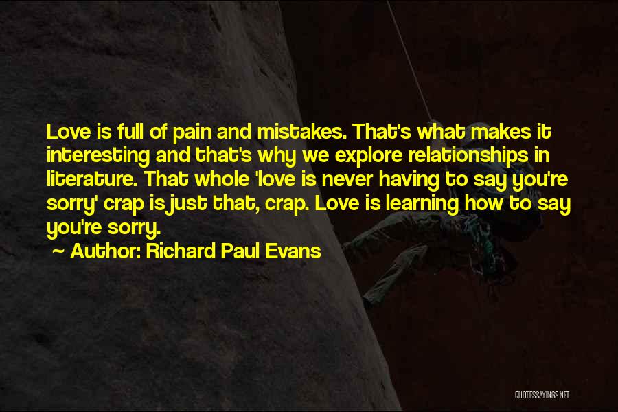 Learning And Relationships Quotes By Richard Paul Evans