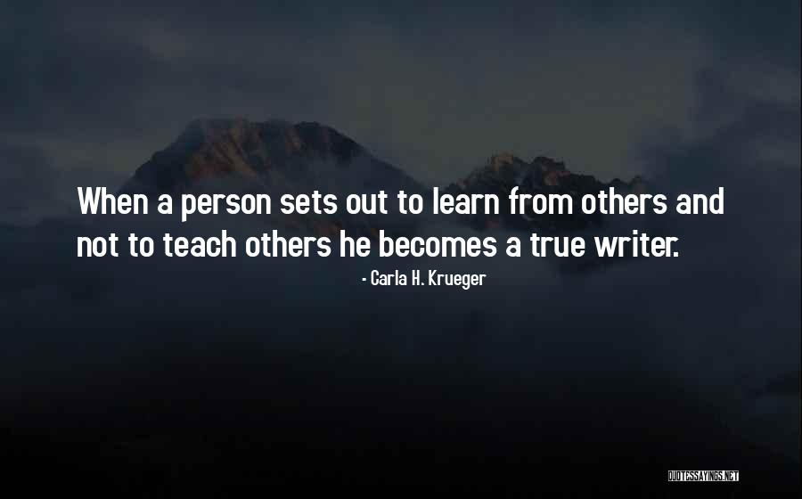 Learning And Teaching Quotes By Carla H. Krueger Learning And Teaching Quotes By Carla H. Krueger