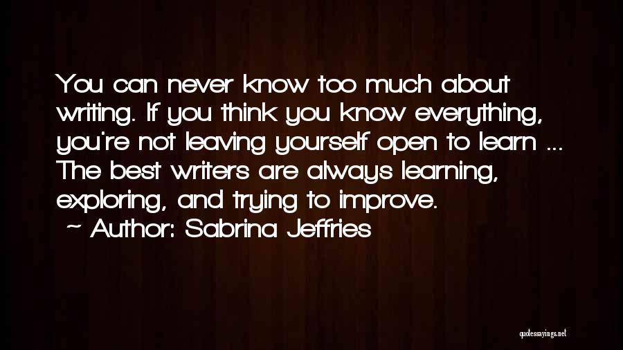 Learning And Thinking Quotes By Sabrina Jeffries