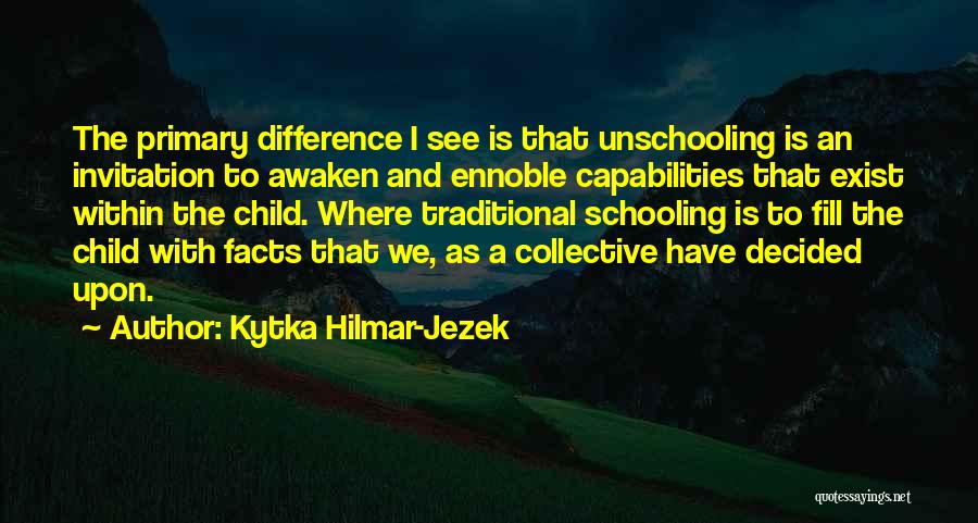 Learning As A Child Quotes By Kytka Hilmar-Jezek