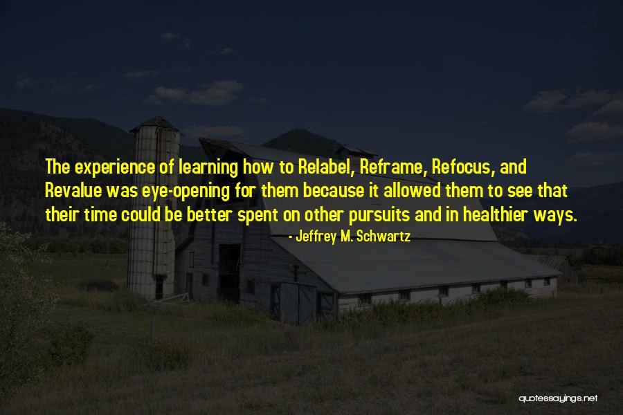 Learning Experience Quotes By Jeffrey M. Schwartz Learning Experience Quotes By Jeffrey M. Schwartz