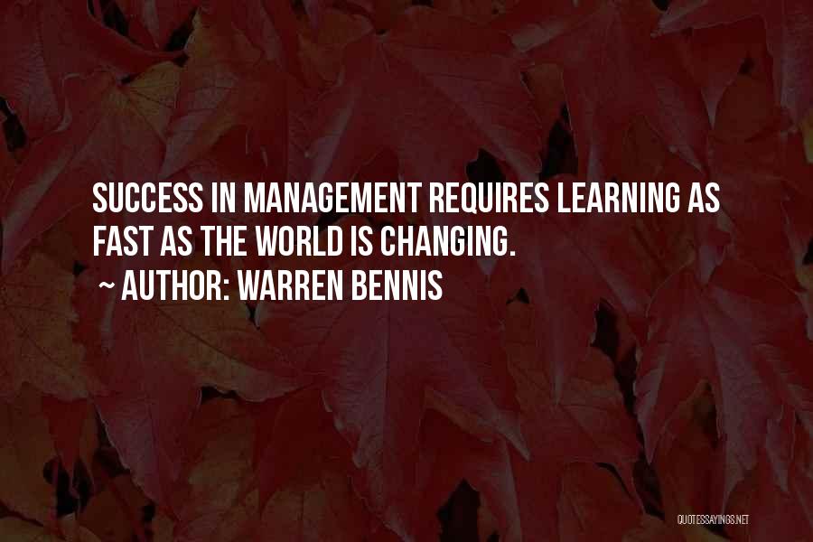 Learning Fast Quotes By Warren Bennis