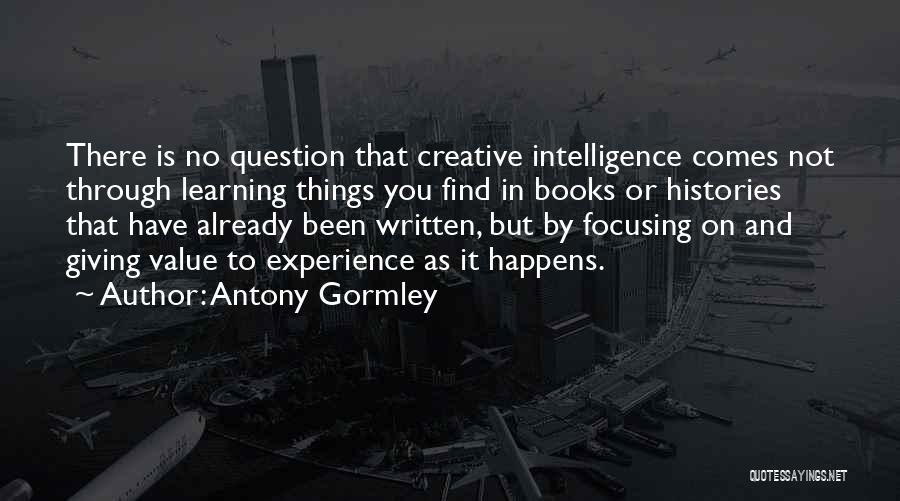 Learning From Books Vs Experience Quotes By Antony Gormley