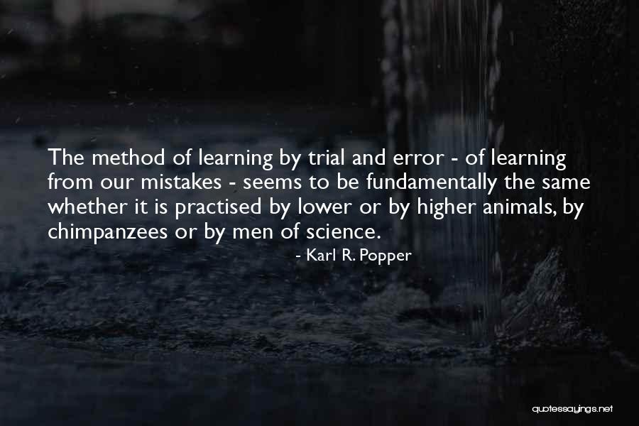 Learning From Error Quotes By Karl R. Popper