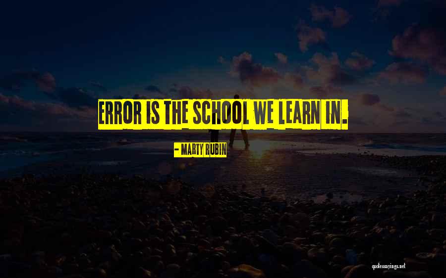 Learning From Error Quotes By Marty Rubin