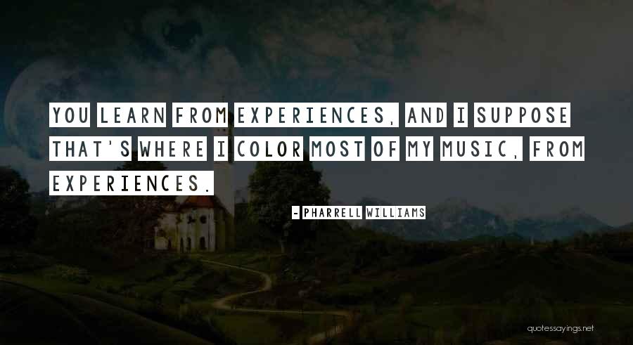 Learning From Experiences Quotes By Pharrell Williams