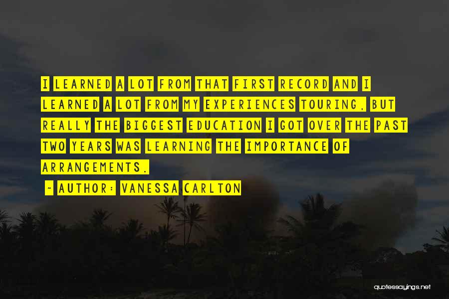 Learning From The Past Quotes By Vanessa Carlton