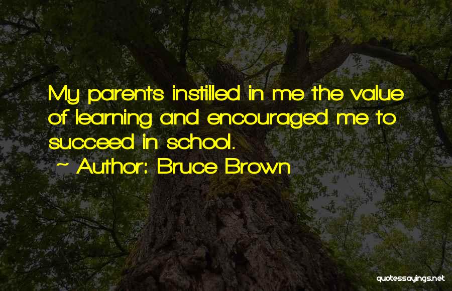 Learning In School Quotes By Bruce Brown