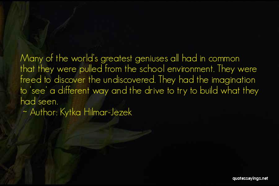 Learning In School Quotes By Kytka Hilmar-Jezek