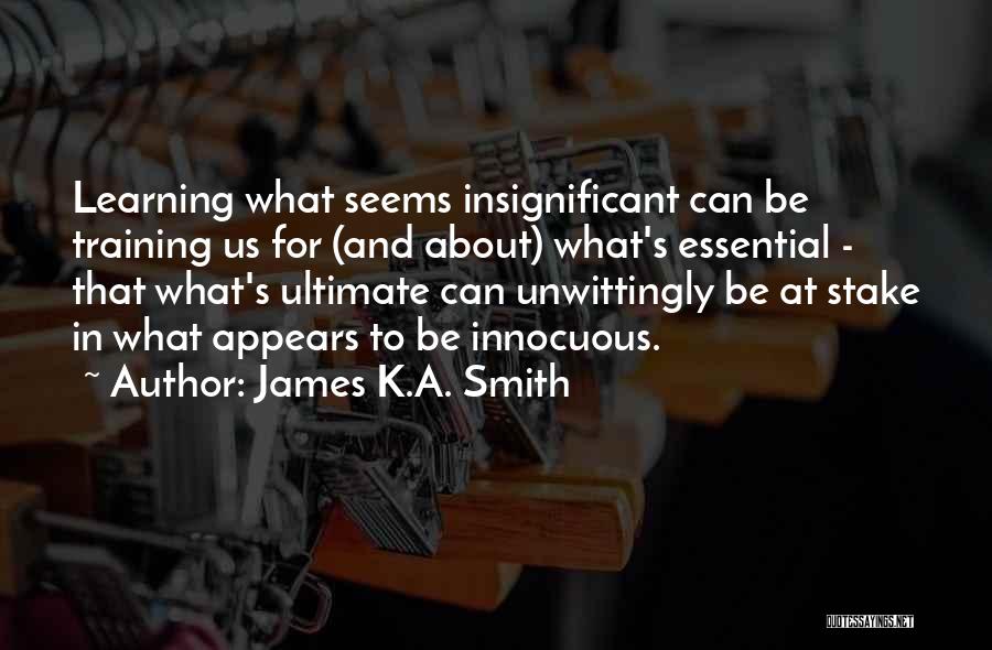 Learning In Training Quotes By James K.A. Smith