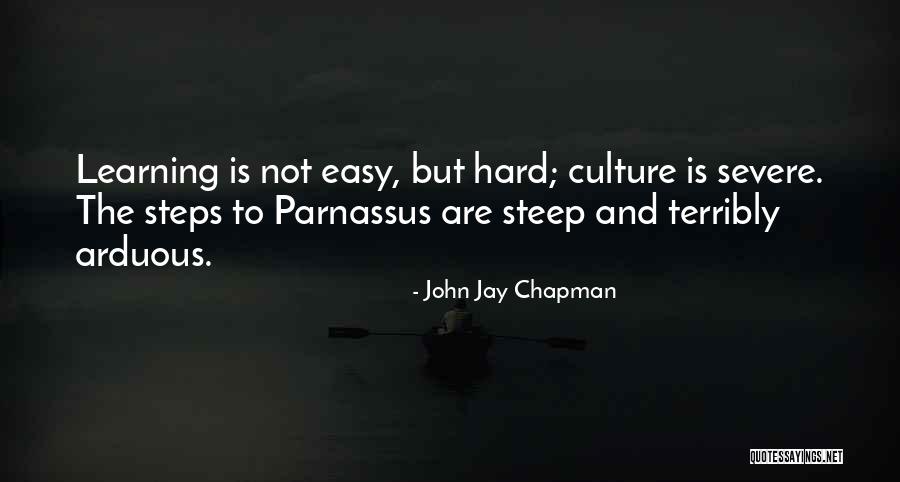 Learning Is Not Easy Quotes By John Jay Chapman