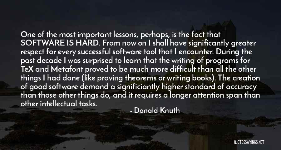 Learning Lessons Hard Way Quotes By Donald Knuth