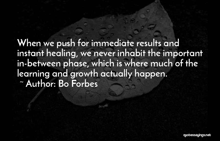 Learning Phase Quotes By Bo Forbes