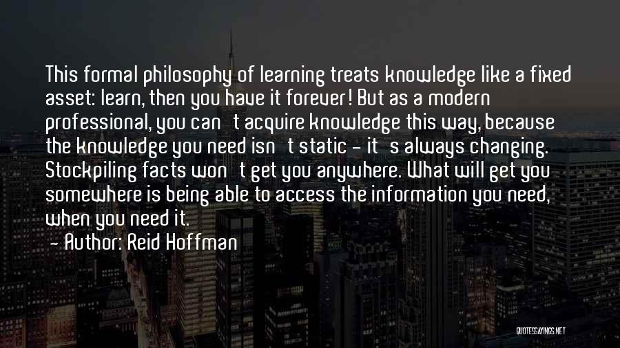 Learning Philosophy Quotes By Reid Hoffman