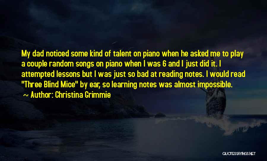 Learning Piano Quotes By Christina Grimmie