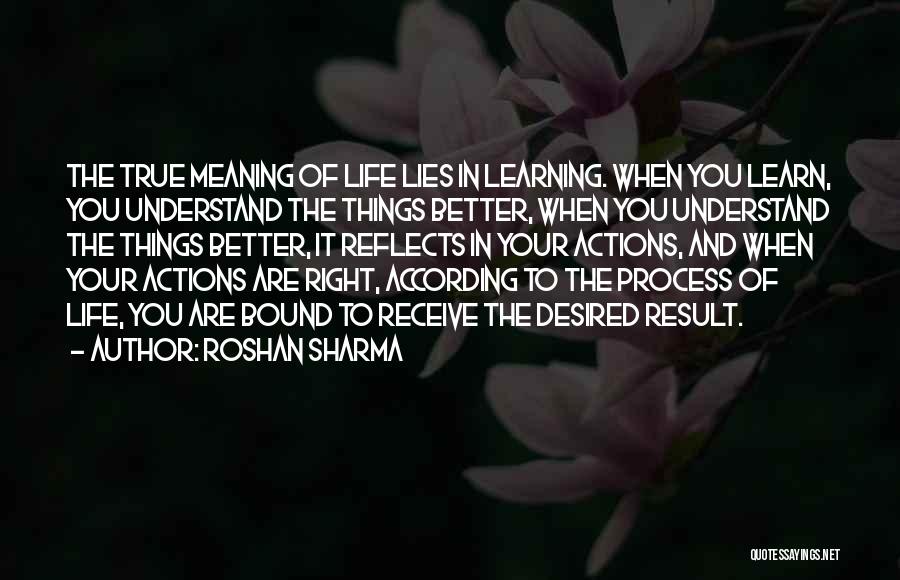 Learning Process Life Quotes By Roshan Sharma