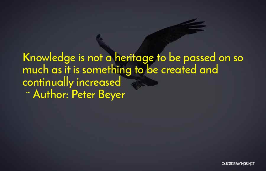 Learning Religion Quotes By Peter Beyer