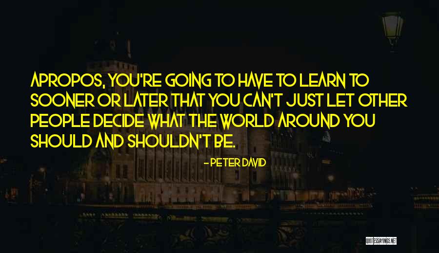 Learning Something From Someone Quotes By Peter David