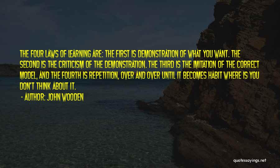 Learning The Law Quotes By John Wooden