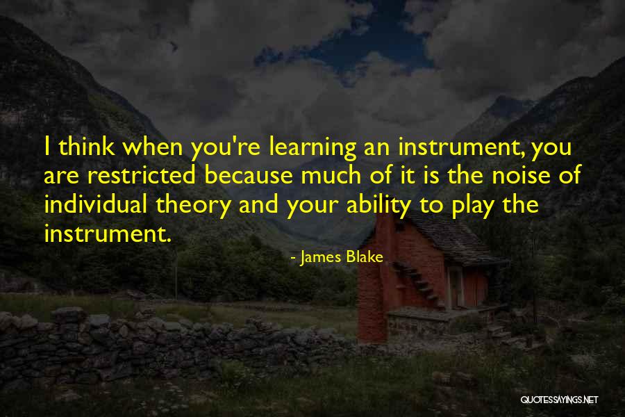 Learning Theory Quotes By James Blake