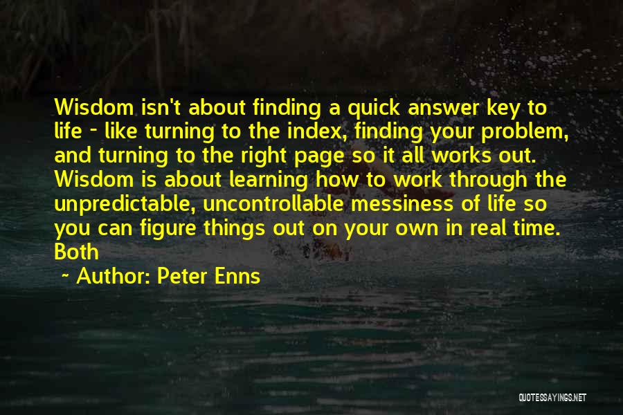 Learning Through Life Quotes By Peter Enns