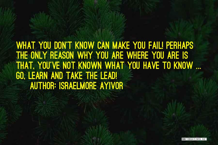 Learning To Lead Quotes By Israelmore Ayivor