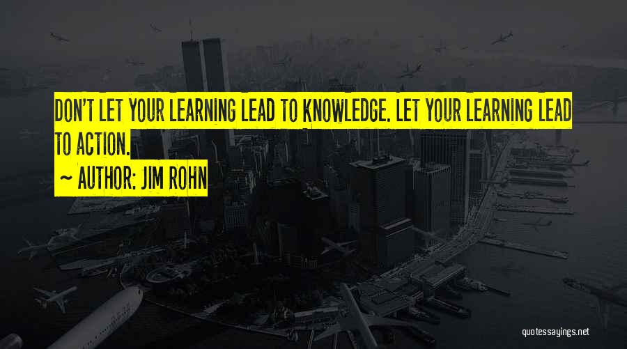 Learning To Lead Quotes By Jim Rohn