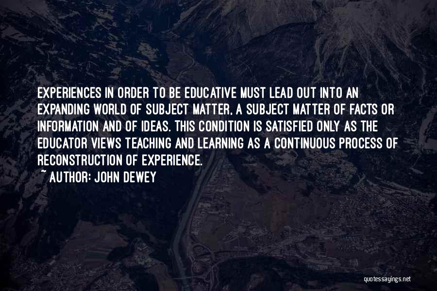 Learning To Lead Quotes By John Dewey