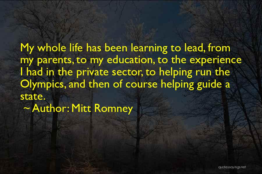 Learning To Lead Quotes By Mitt Romney