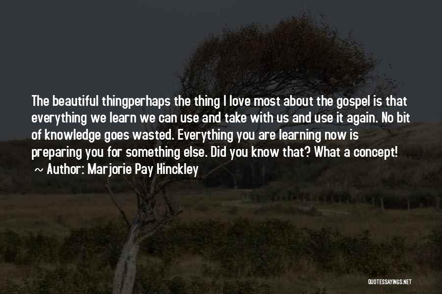 Learning To Love Again Quotes By Marjorie Pay Hinckley