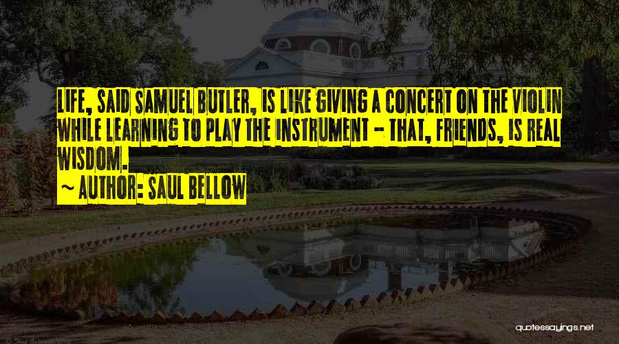 Learning To Play An Instrument Quotes By Saul Bellow