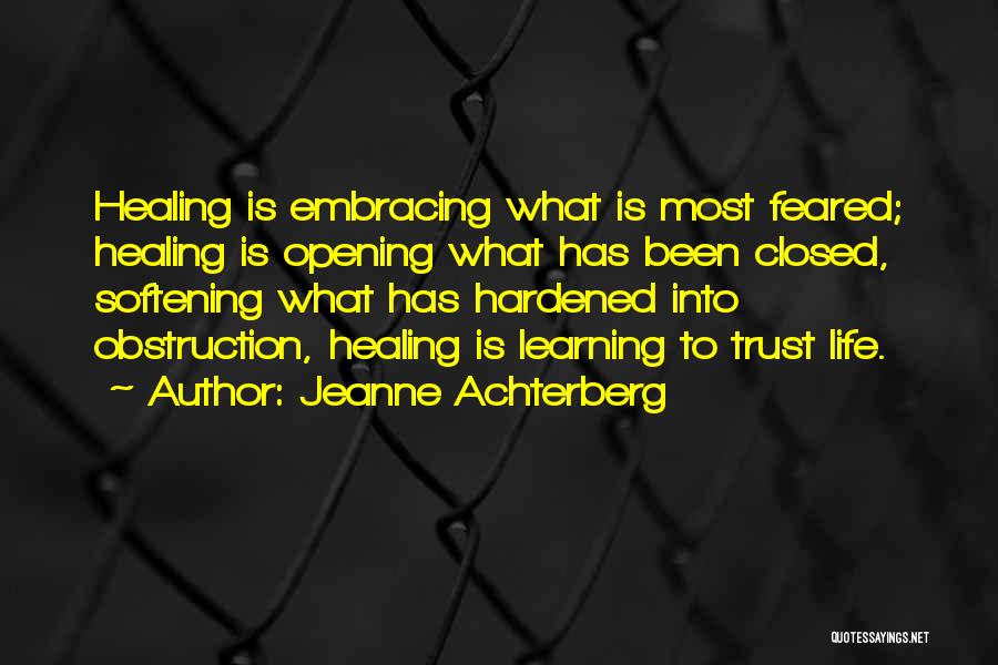 Learning To Trust Someone Quotes By Jeanne Achterberg