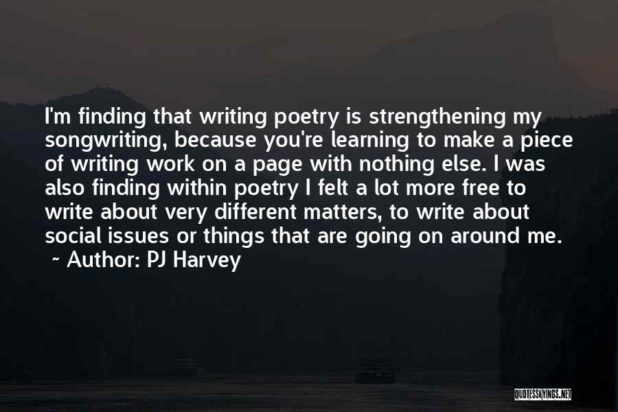 Learning To Write Quotes By PJ Harvey