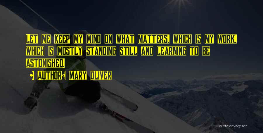 Learning Who Matters Quotes By Mary Oliver