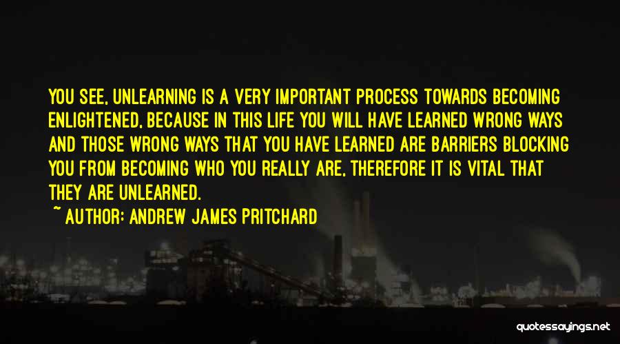 Learning Who You Really Are Quotes By Andrew James Pritchard