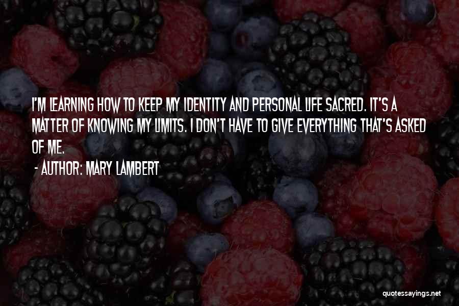 Learning Without Limits Quotes By Mary Lambert