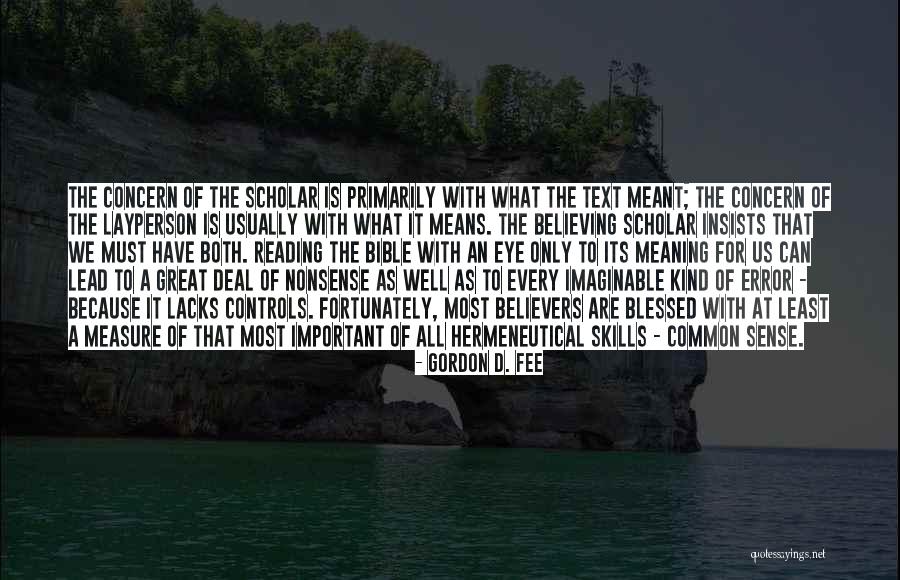 Least Of These Bible Quotes By Gordon D. Fee Least Of These Bible Quotes By Gordon D. Fee
