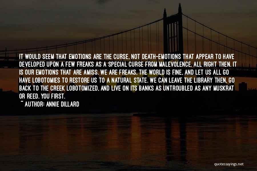 Leave And Let Live Quotes By Annie Dillard