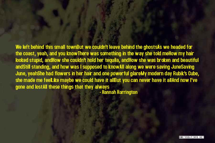 Leave Nothing Behind Quotes By Hannah Harrington Leave Nothing Behind Quotes By Hannah Harrington