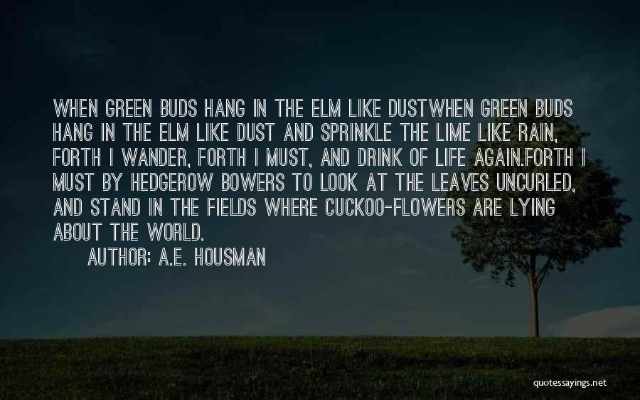 Leaves And Rain Quotes By A.E. Housman