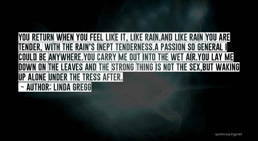 Leaves And Rain Quotes By Linda Gregg